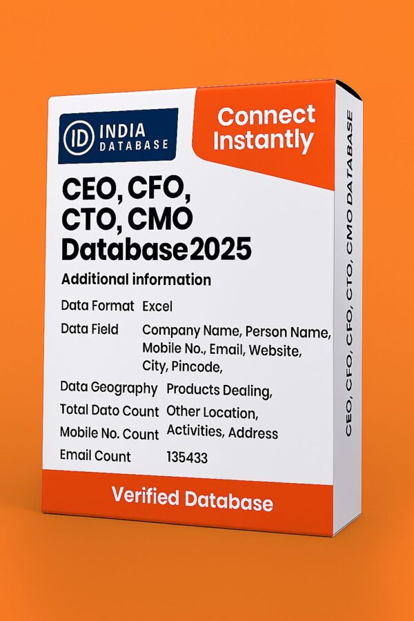 CEO, CFO, CTO, CMO Database 2025