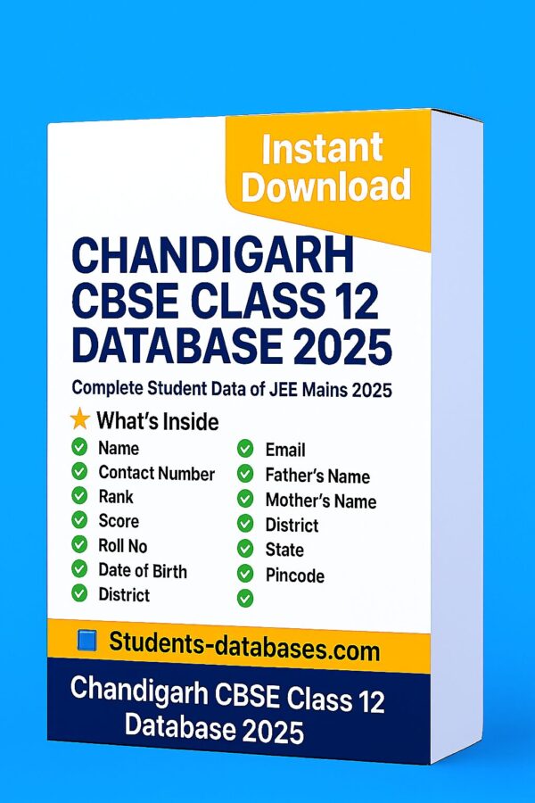 Chandigarh CBSE Class 12 Database 2025