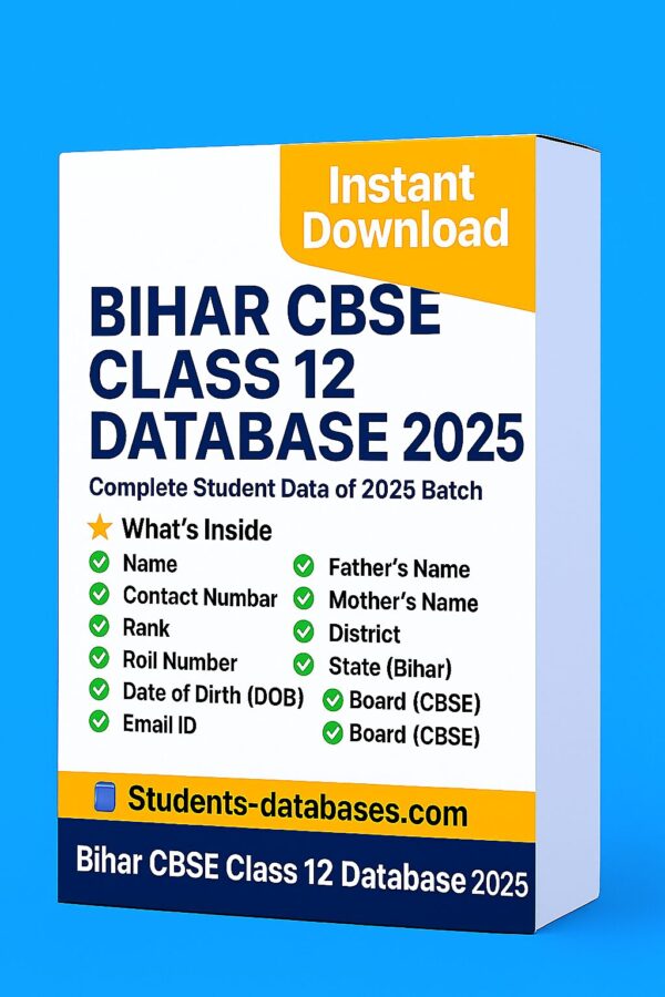Bihar CBSE Class 12 Database 2025