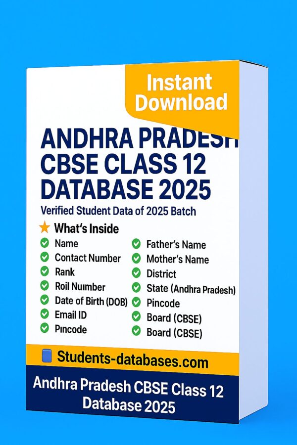 Andhra Pradesh CBSE Class 12 Database 2025