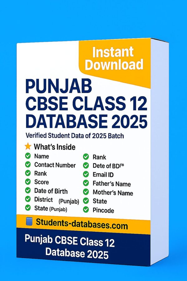 Punjab CBSE Class 12 Database 2025