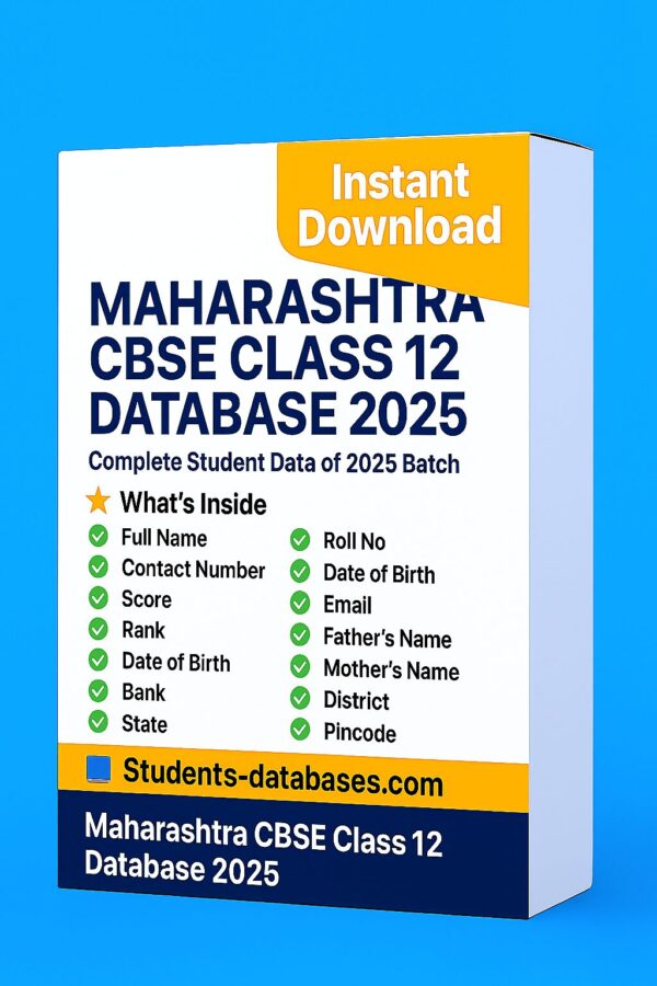 Maharashtra CBSE Class 12 Database 2025