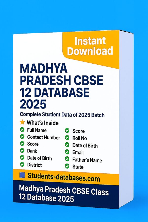 Madhya Pradesh CBSE Class 12 Database 2025