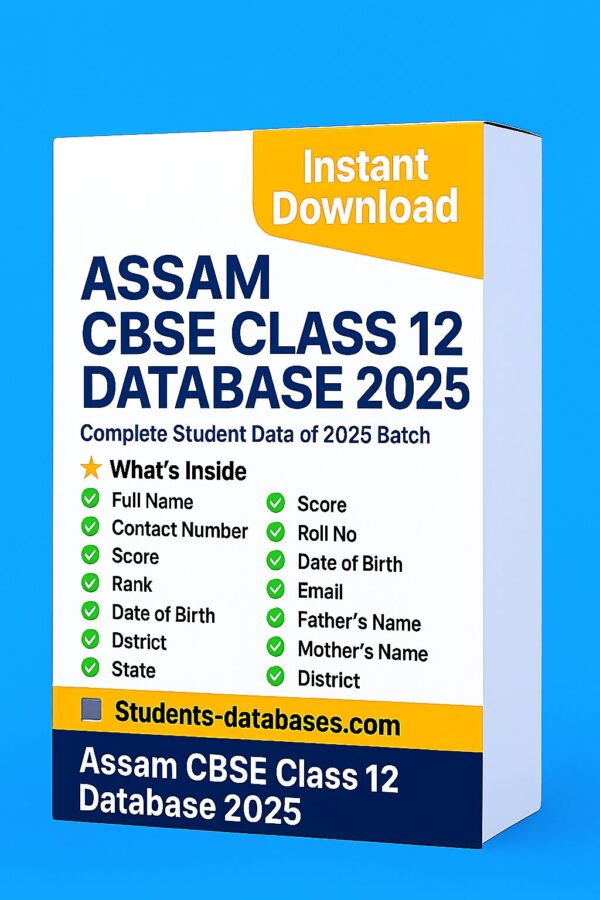 Assam CBSE Class 12 Database 2025