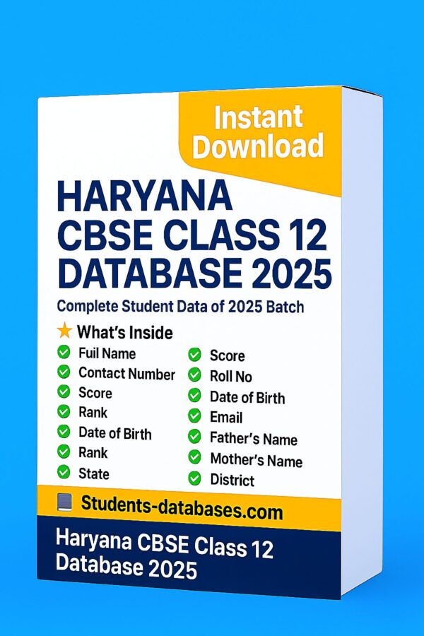 Haryana CBSE Class 12 Database 2025