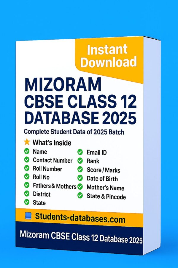 Mizoram CBSE Class 12 Database 2025