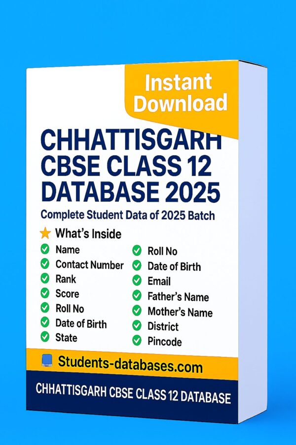 Chhattisgarh CBSE Class 12 Database 2025