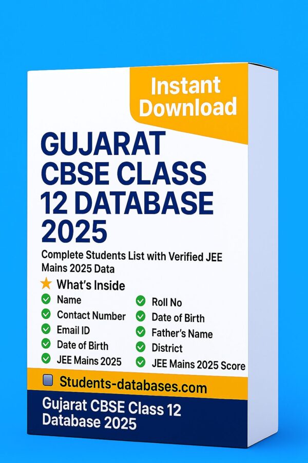 Gujarat CBSE Class 12 Database 2025