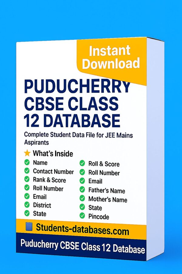 Puducherry CBSE Class 12 Database 2025