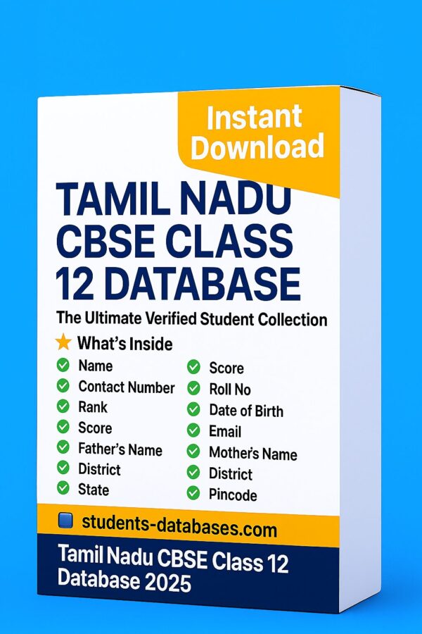 Tamil Nadu CBSE Class 12 Database 2025